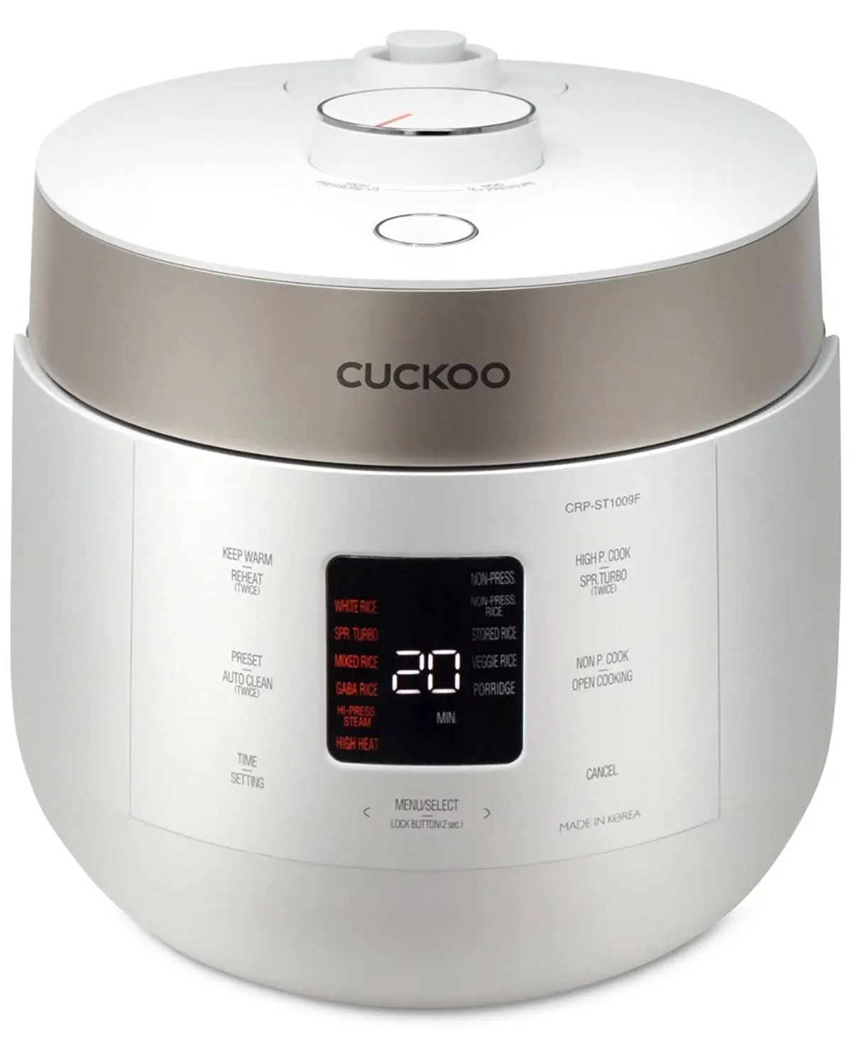 CUCKOO HP ; Twin Pressure Rice Cooker 16 for Menu Options: White, GABA, Veggi 10