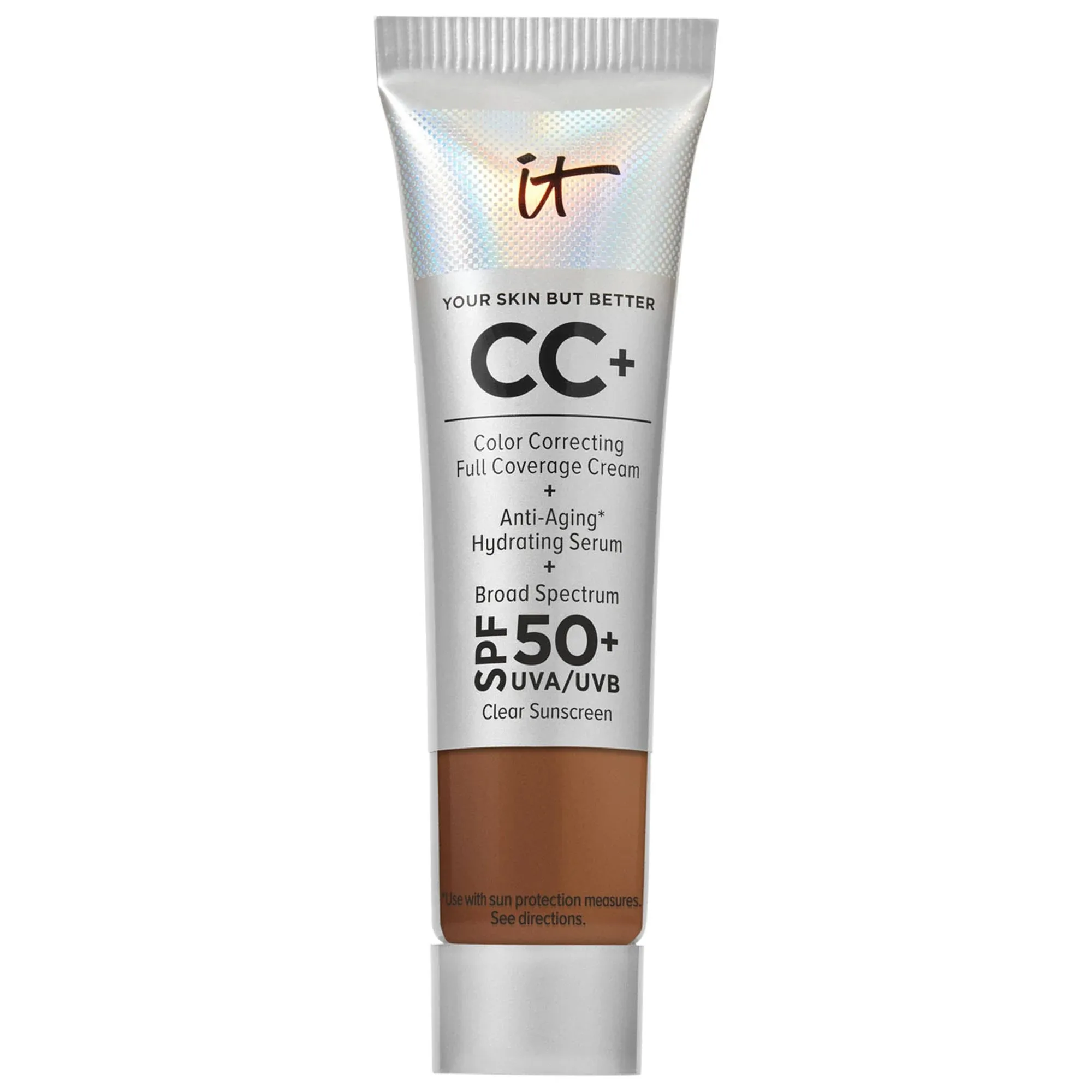 It Cosmetics Mini Cc+ Cream Full Coverage Color Correcting Foundation with SPF 50+ Neutral Rich 0.4 oz / 12 ml