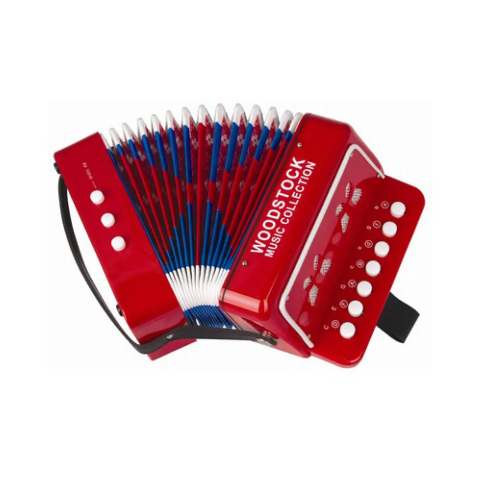 Woodstock Kid&#039;s Accordion (7&#034;) with 10 Keys/Buttons, Christmas/Hanu<wbr/>kkah Kids 7