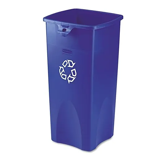 Rubbermaid Commercial Products Recycling Container, 23-Gallon, Blue, Compost Bin for Home/Indoor/Outdoor/Garage/School/Restaurant Use