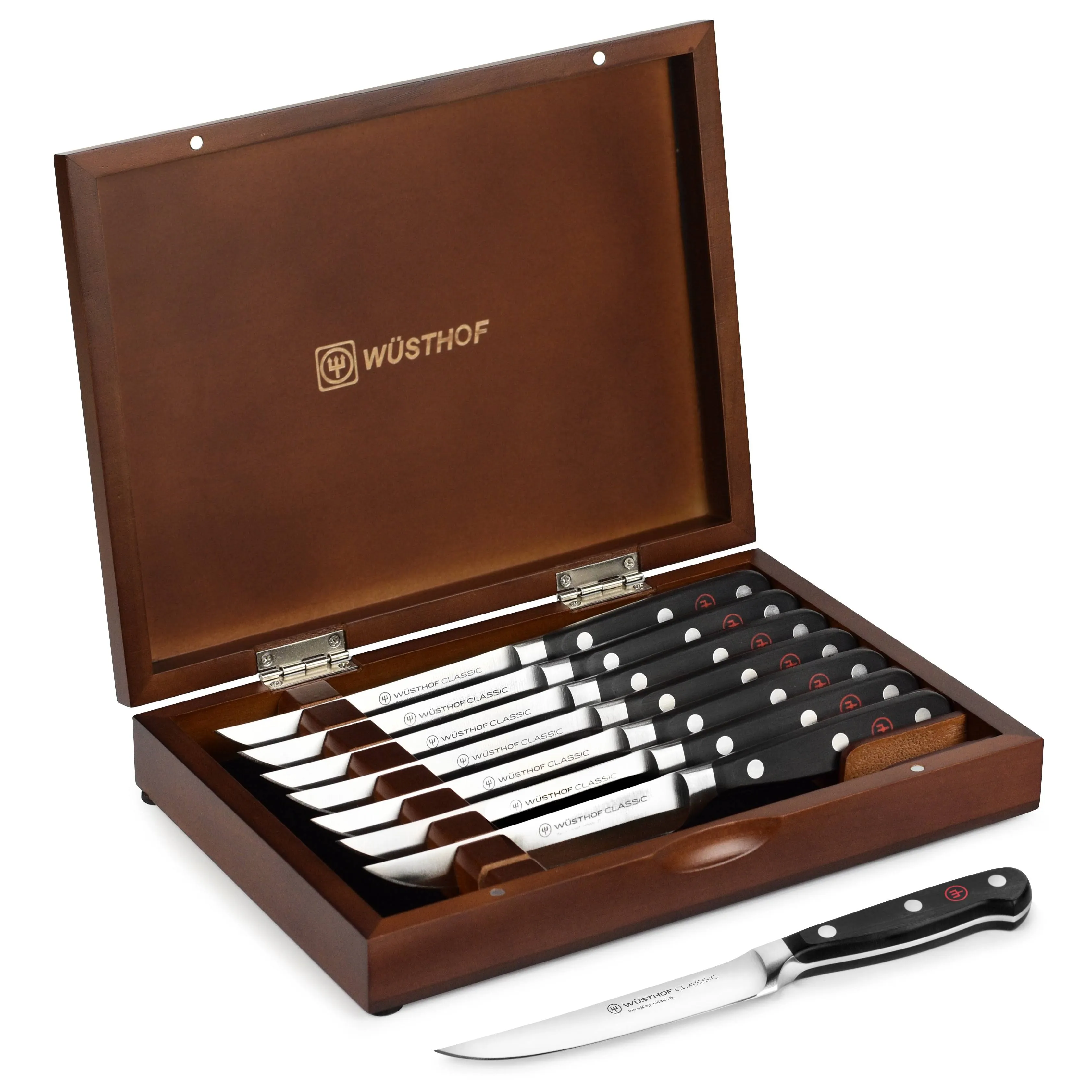 Wusthof Classic Steak Knife Set with Wood Case (8 Piece)