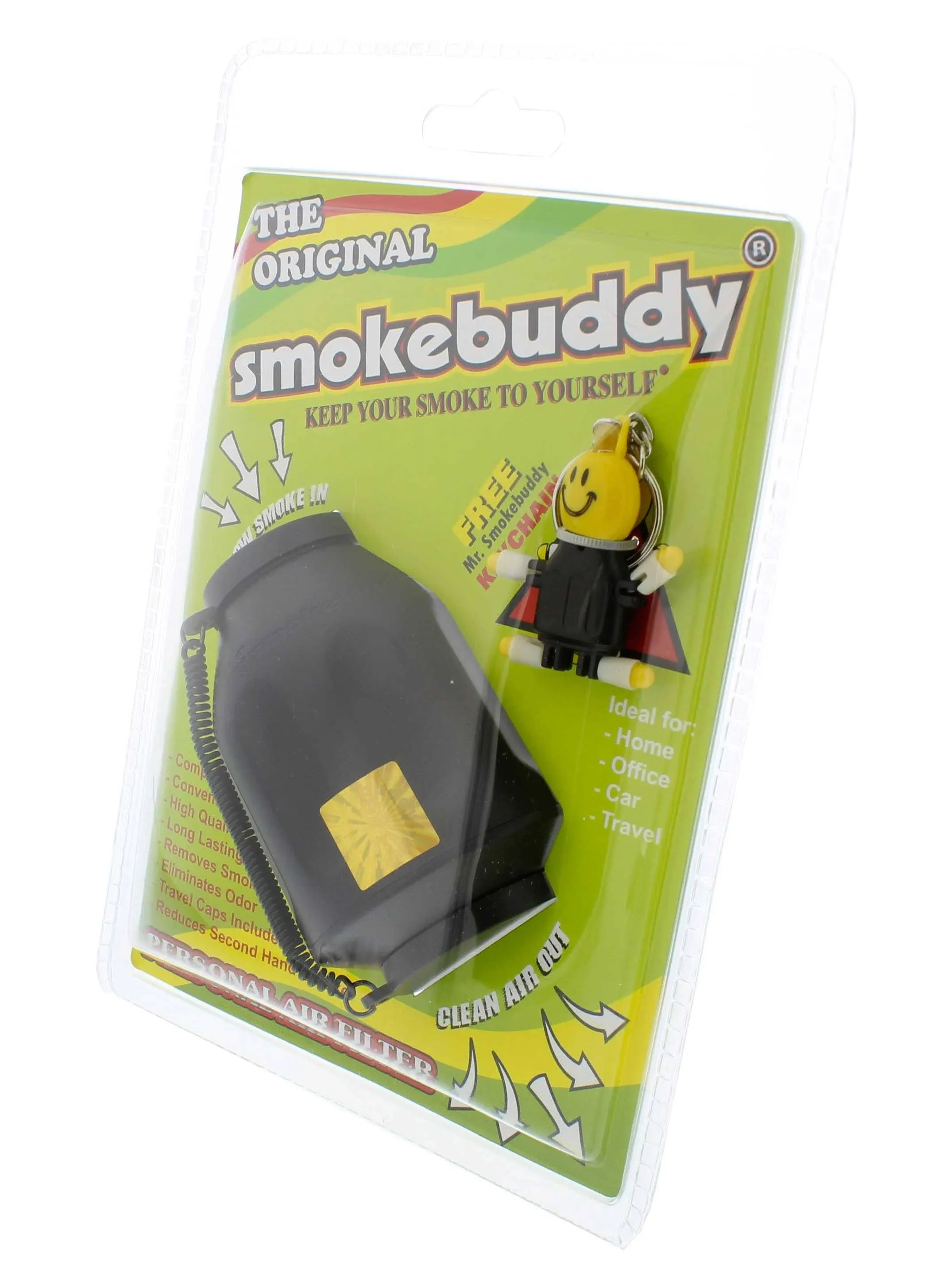 Smoke Buddy Personal Air Purifier Cleaner Filter Removes Odor -Black