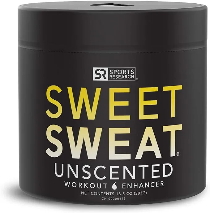 Sweet Sweat Workout Enhancer Gel - Makes You Sweat Harder and Faster, Helps Promote Water Weight Loss, Use with Sweet Sweat Waist Trimmer Sauna Suit - 13.5oz Jar