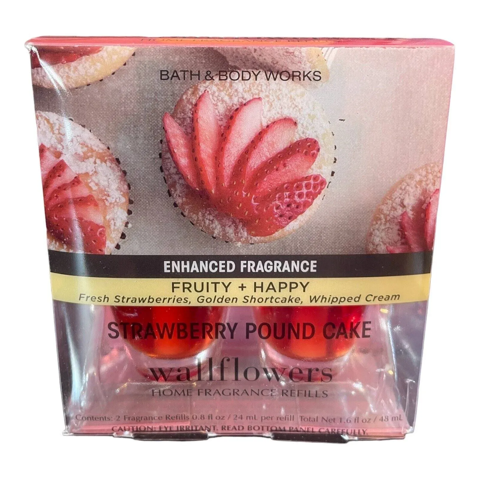 Bath & Body Works Strawberry Pound Cake Wallflowers Fragrance Refills, 2-Pack