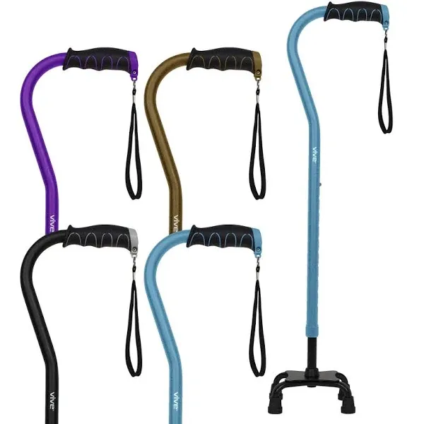 Vive Health Quad Walking Cane Stick