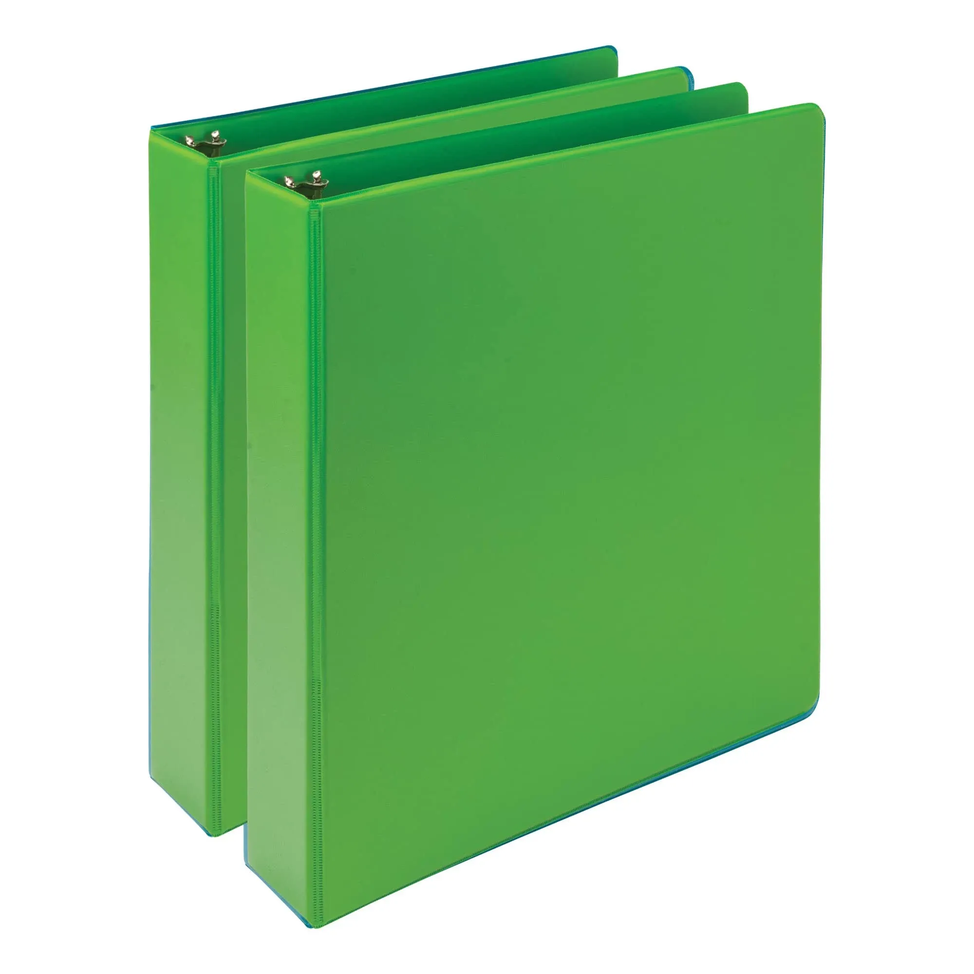 "Earth's Choice Plant-Based Economy Round Ring View Binders, 3 Ring, 1.5in, 11x8.5, Lime, 2PK"