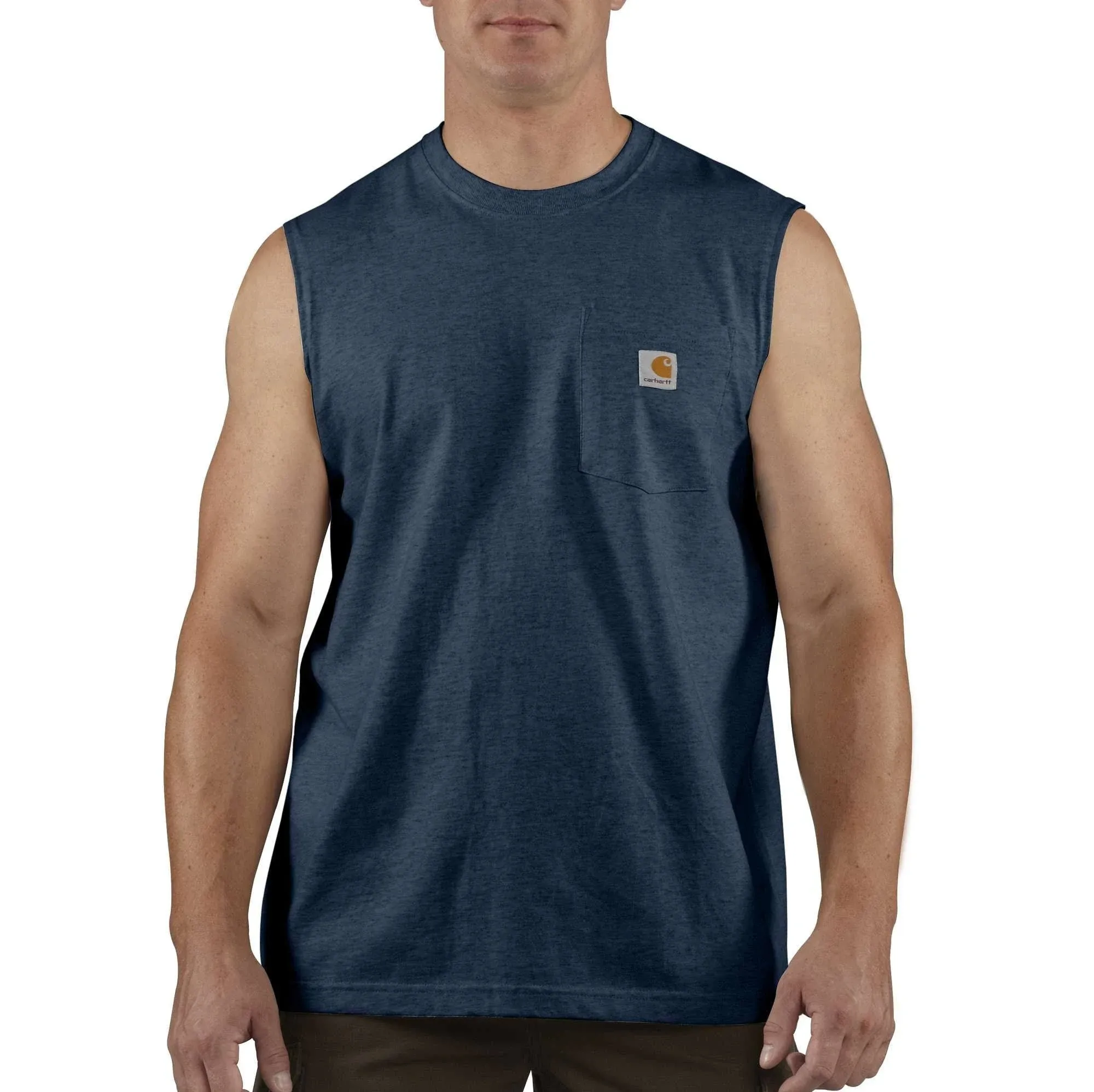 Carhartt Men's Navy Workwear Pocket Sleeveless T-Shirt