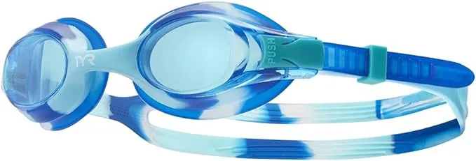 TYR Swimple Tie Dye Kids Goggles Blue