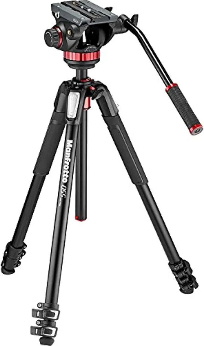 Manfrotto MVK502055XPRO3 Photo Video Hybrid Kit with 502 Series Head, Black