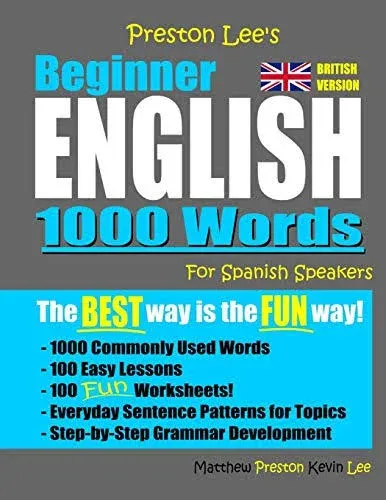 Preston Lee s Beginner English 1000 Words For Spanish Speakers  B