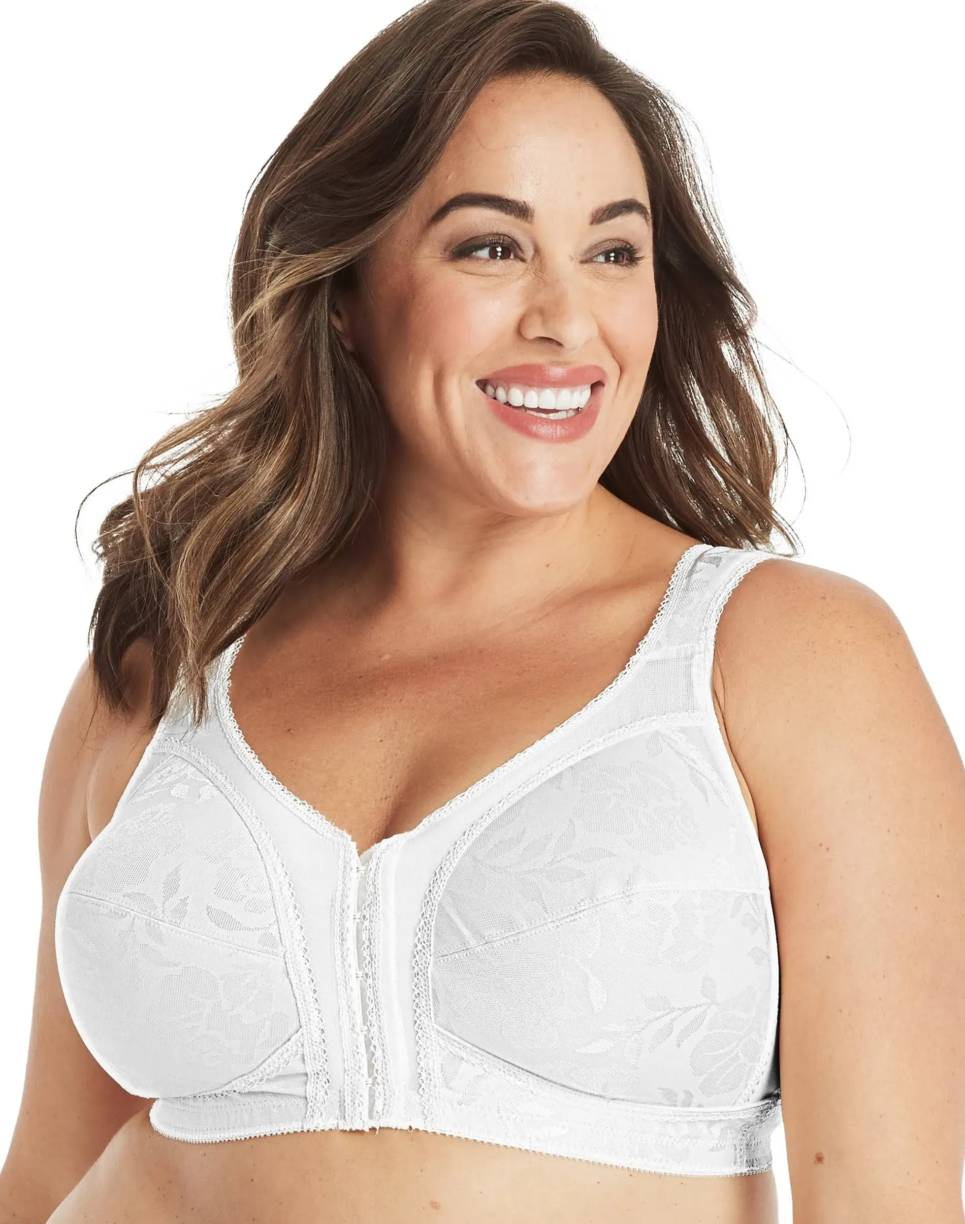 Playtex Wirefree Bra 18 Hour 4695 Women's Front-Close With Flex Back