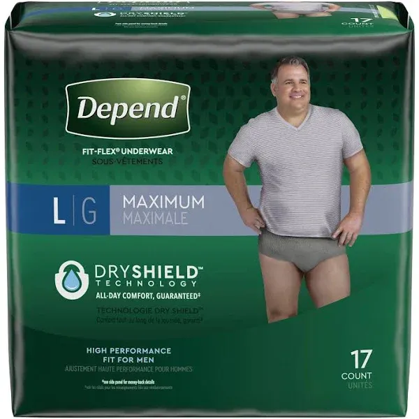 Dependsmen Depends Mens FitFlex Large