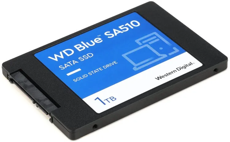 Western Digital 500GB WD Blue SA510 SATA Internal Solid State Drive SSD - SATA III 6 Gb/s, 2.5"/7mm, Up to 560 MB/s - WDS500G3B0A