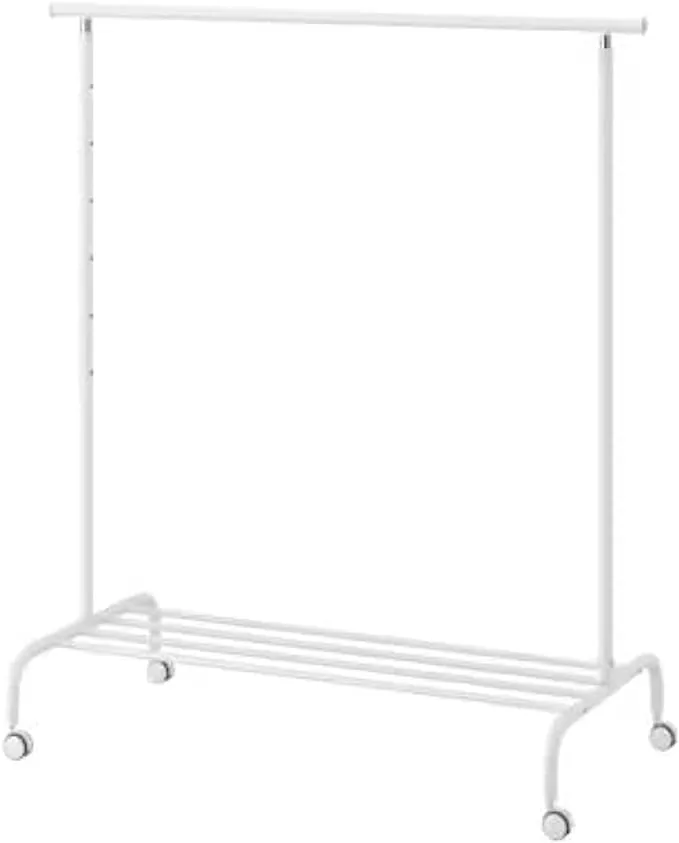 IKEA - RIGGA clothes rack, white, Width: 111 cm