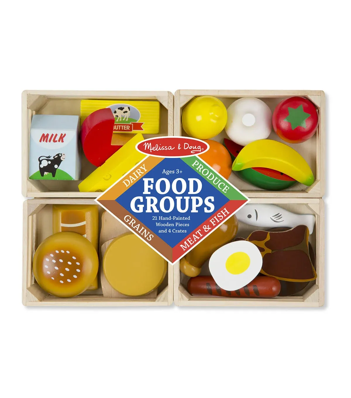 Melissa & Doug Food Groups Wooden Play Food