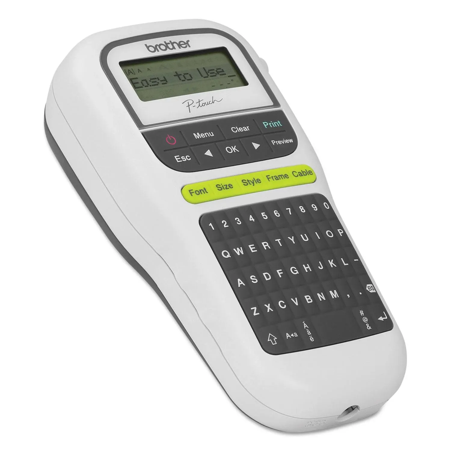 Brother P-Touch Easy Portable Label Maker, White/Grey