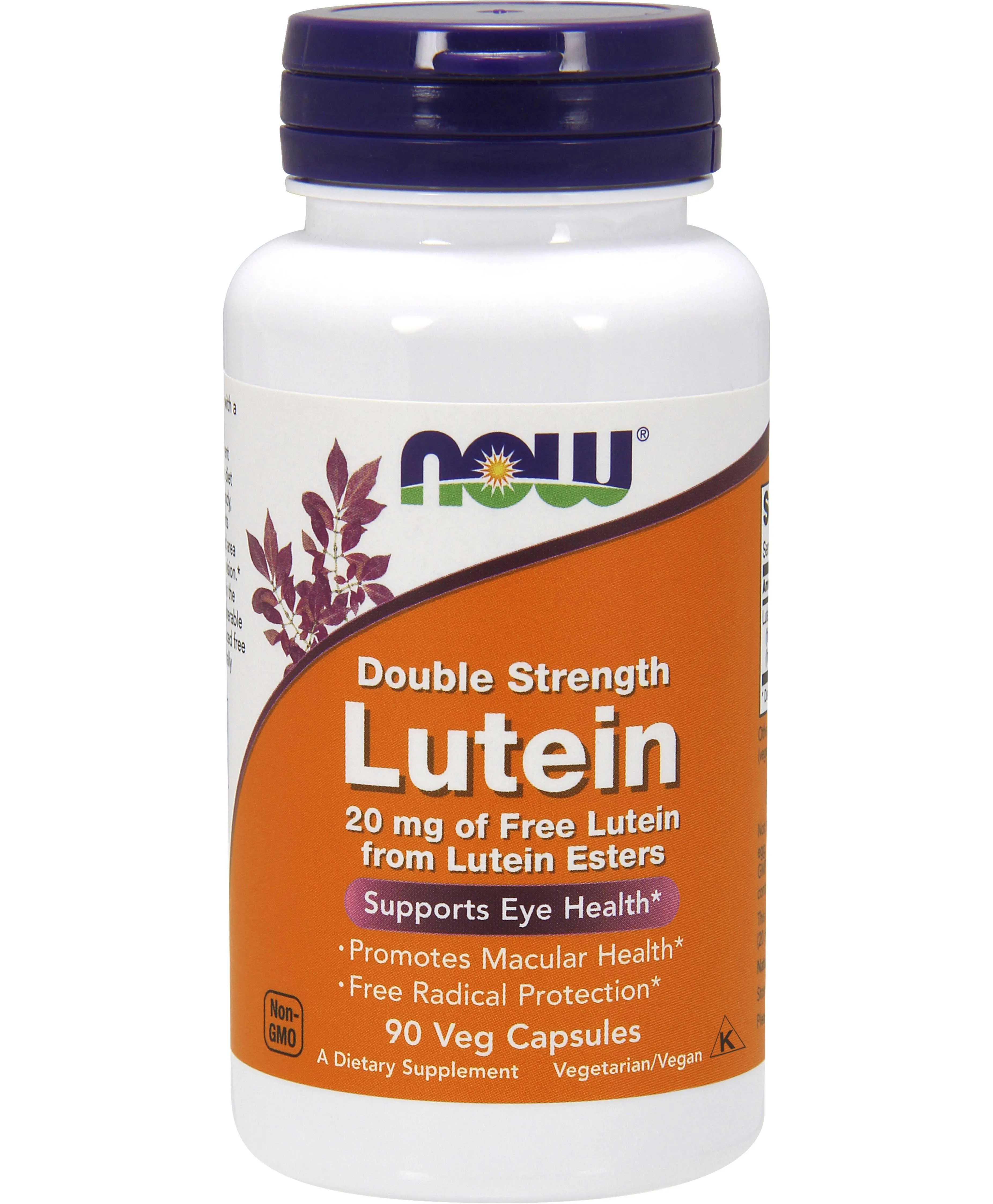 Now Foods Double Strength Lutein 20mg Free Lutein ester 90 Vegan Capsules