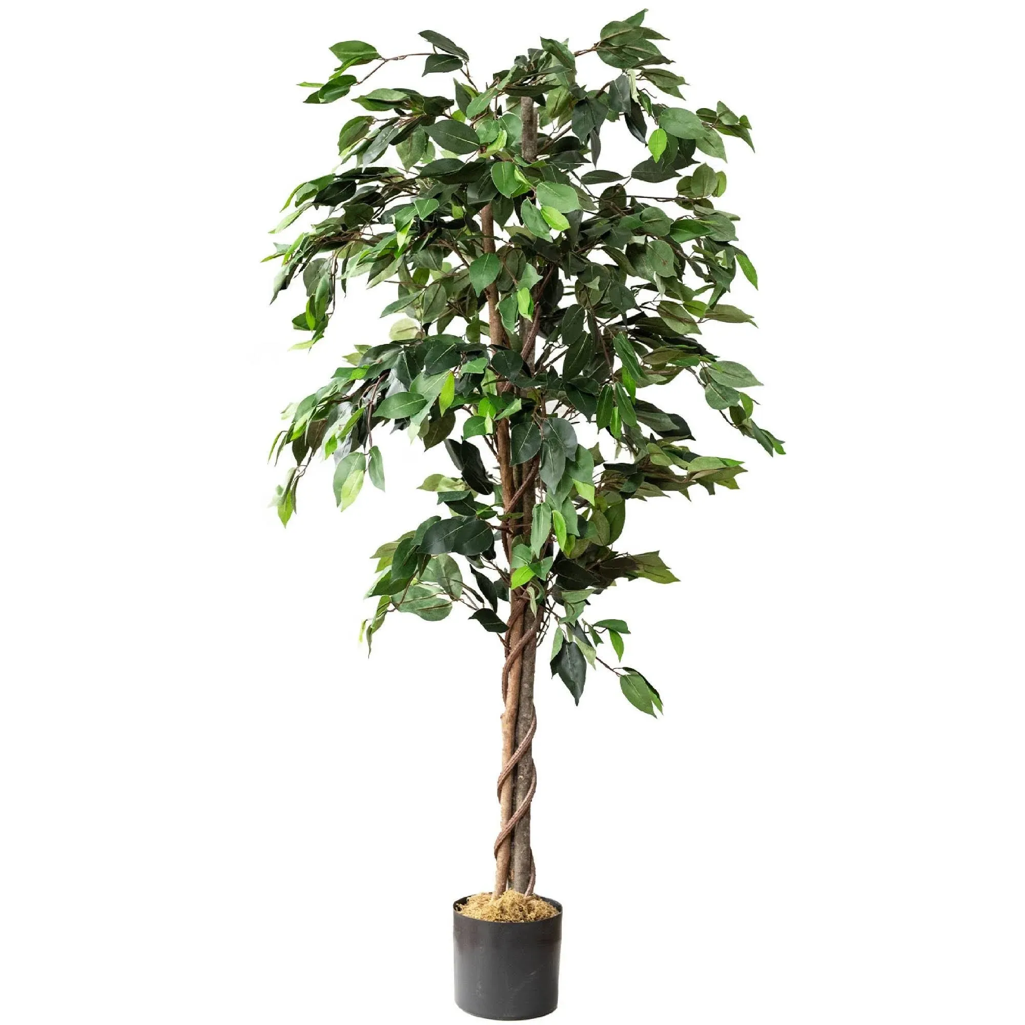 Artificial Trees for Home Decor Indoor - Fake Plants &amp; Faux 5 feet, Green 