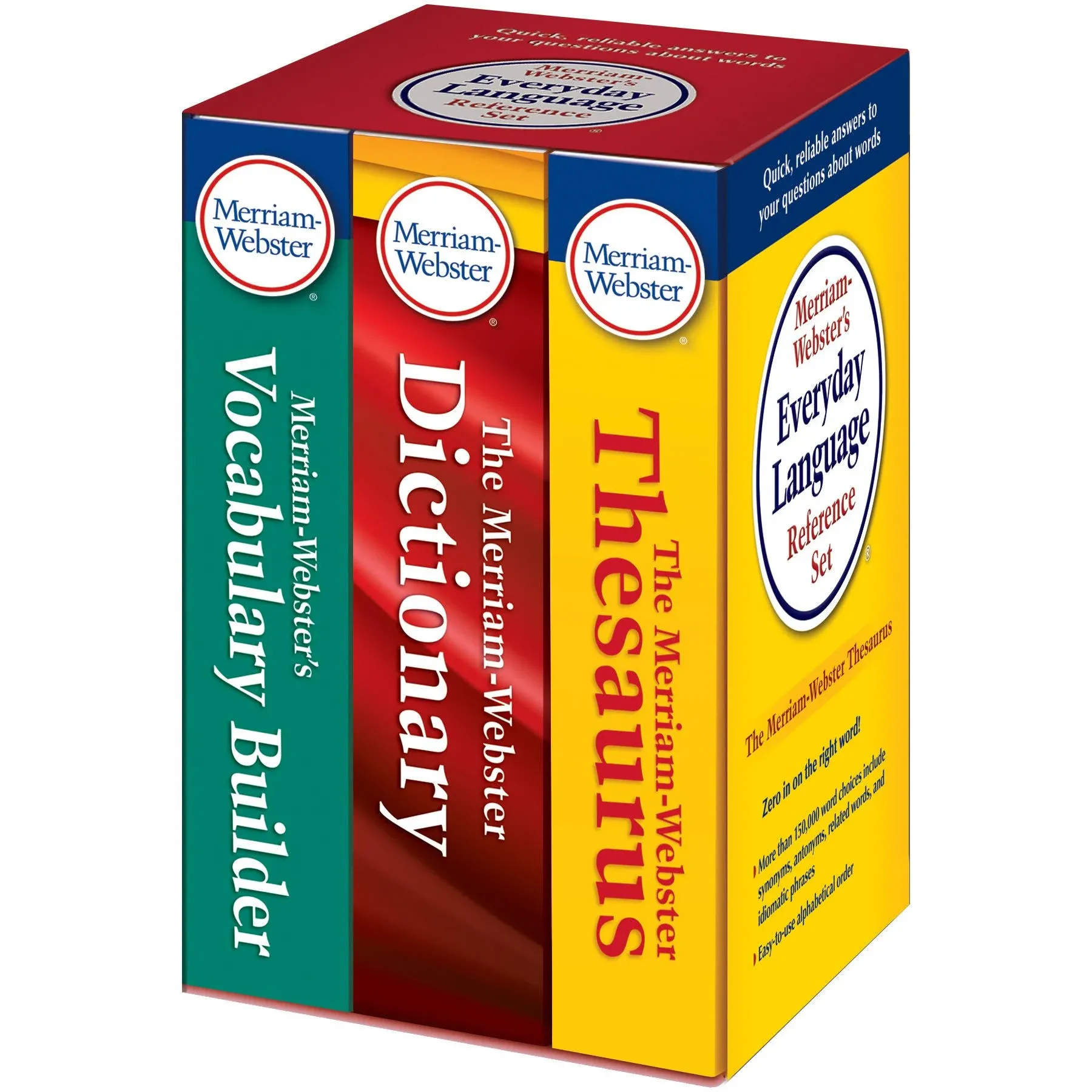 Merriam-Webster's Everyday Language Reference Set, Newest Edition - Includes: Dictionary, Thesaurus, & Vocabulary Builder: Includes: The ... and the ... and the Merriam-Webster Vocabulary Builder