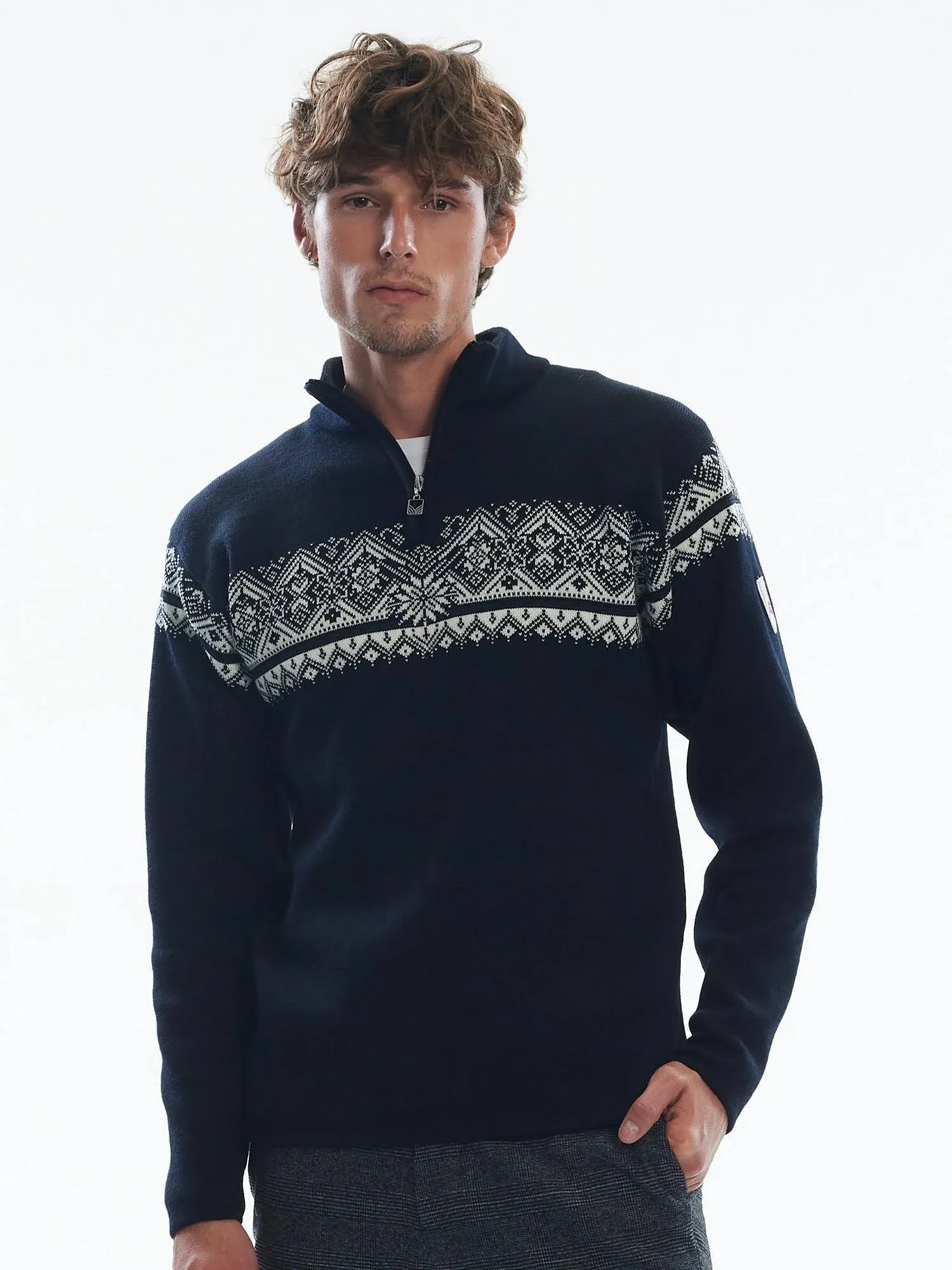 Dale of Norway Moritz Sweater - Men's BLACK/OFF White/Dark Charcoal, M