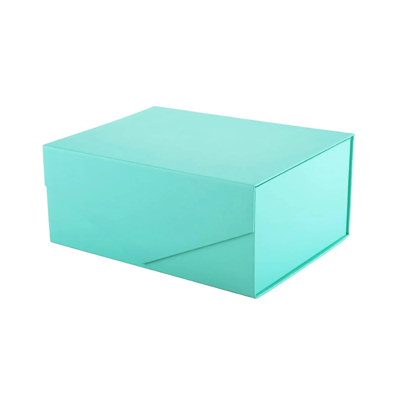 PACKHOME Gift Box 9x6.5x3.8 Inches, Bridesmaid Box, Rectangle Collapsible Box with Magnetic Lid for Gift Packaging (Matte Turquoise, Grain Texture)