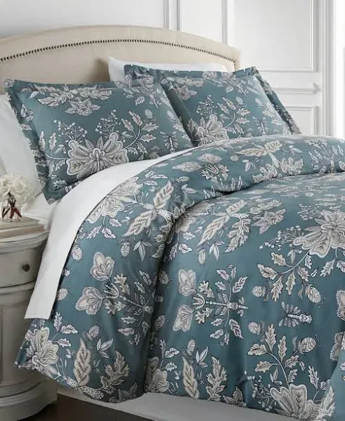 Vintage Garden 2-Piece Blue Floral Microfiber Twin/Twin XL Comforter Set