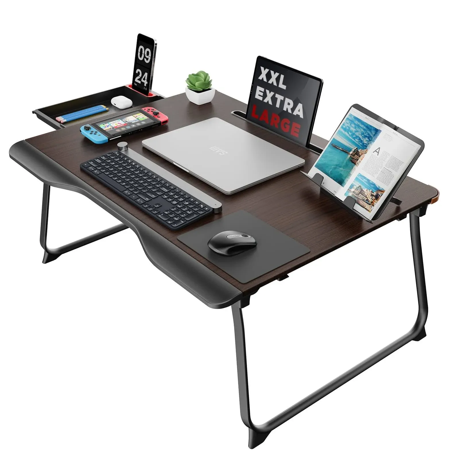 Laptop Desk for Bed, Saiji XX-Large Foldable Bed Tray Table for Eating Breakfast ...