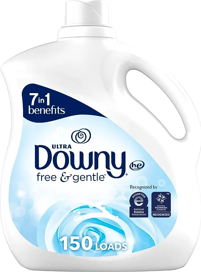 Downy Ultra Liquid Fabric Conditioner (Fabric Softener), Free & Gentle, 150 Loads 111 fl oz