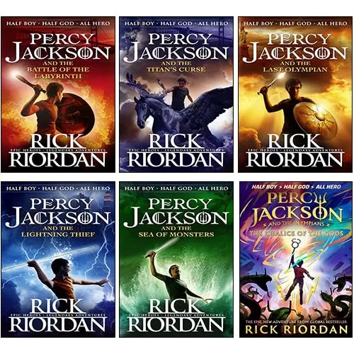 Percy Jackson and The Olympians 6 Books Collection Set by Rick Riordan (The Lightning Thief, Sea of Monsters,Titan's Curse,Battle of The Labyrinth