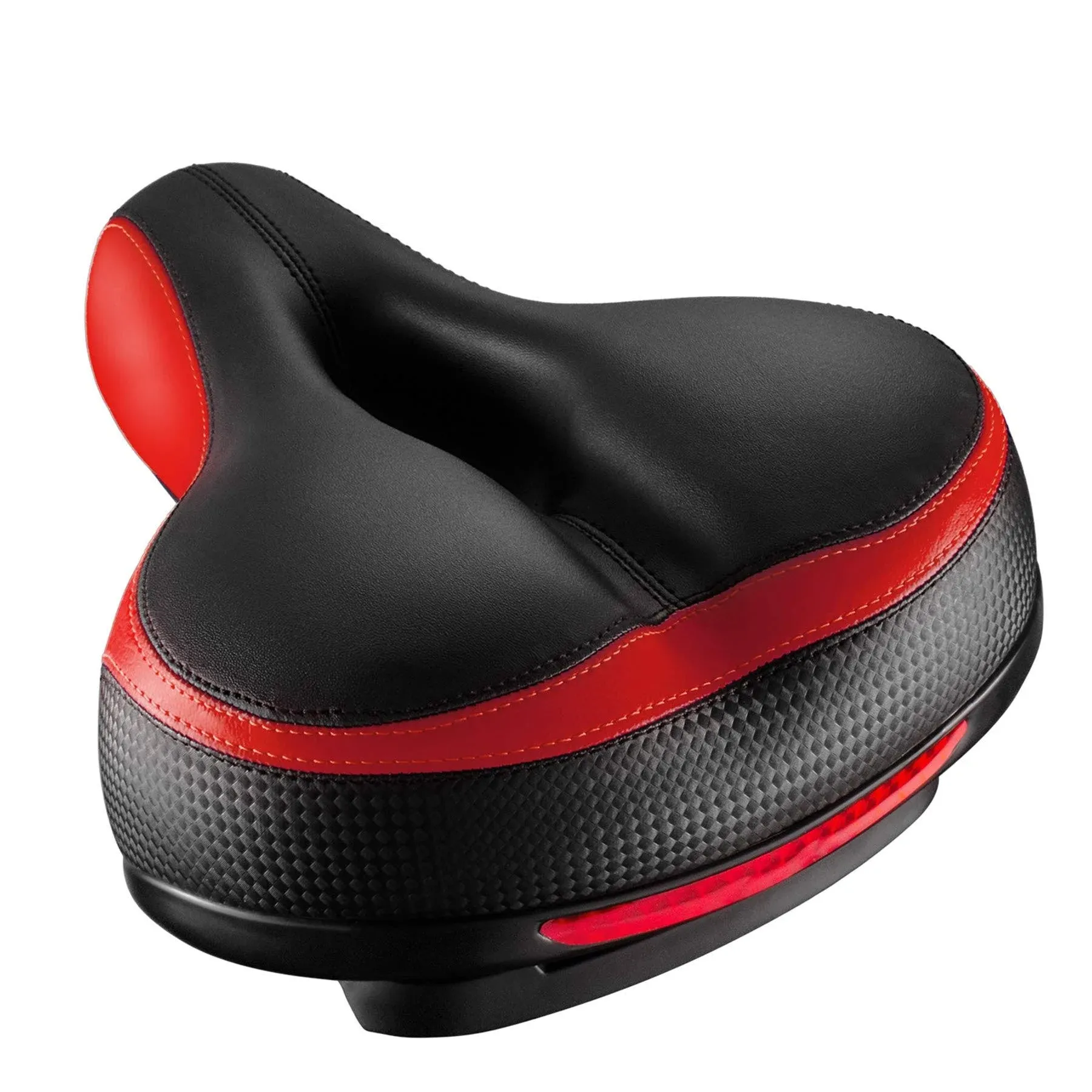 Bike Seat, Most Comfortable Bicycle Seat Dual Shock Absorbing Memory Foam Waterproof Bicycle Saddle Bike Seat Replacement with Refective Tape