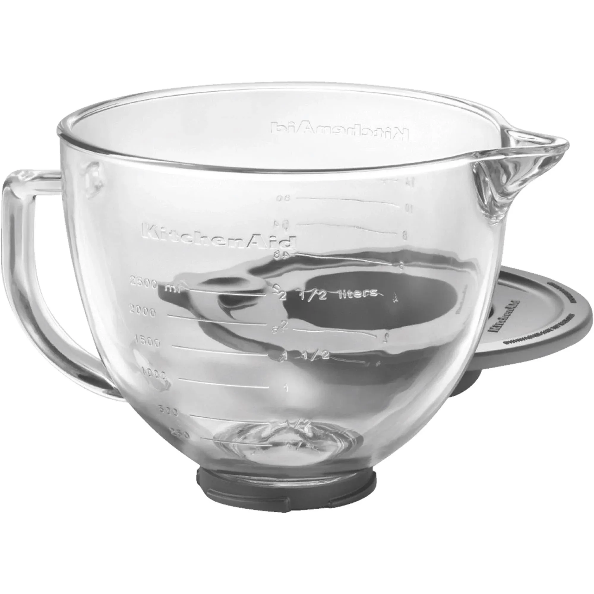 KitchenAid 5 qt. Tilt Head Glass Bowl with Measurement Markings & Lid