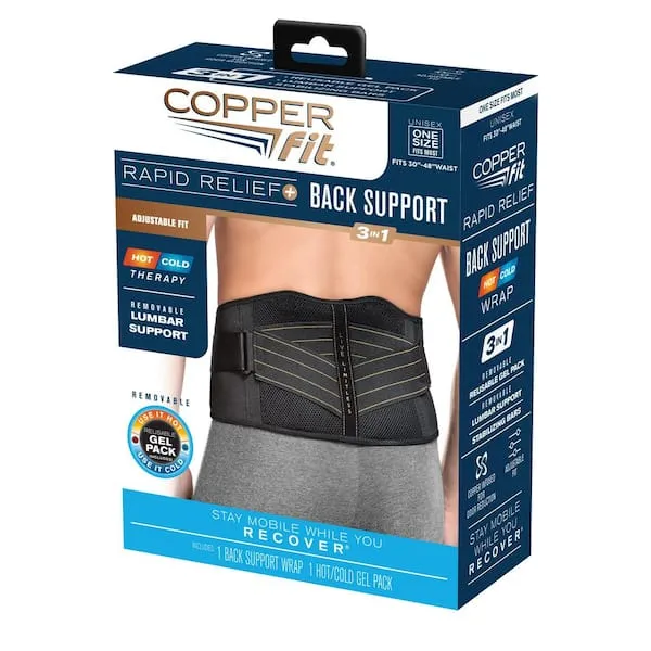 Copper Fit Rapid Relief Back Support Brace