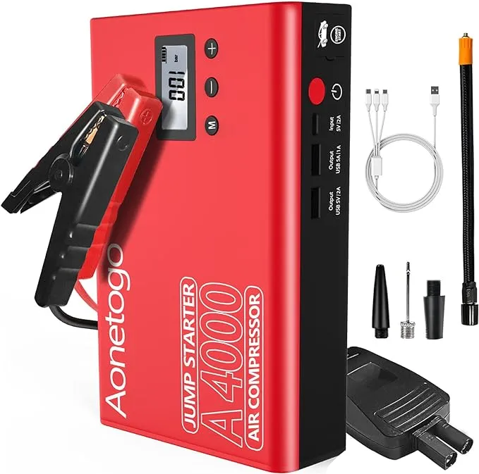 Jump Starter with Air Compressor