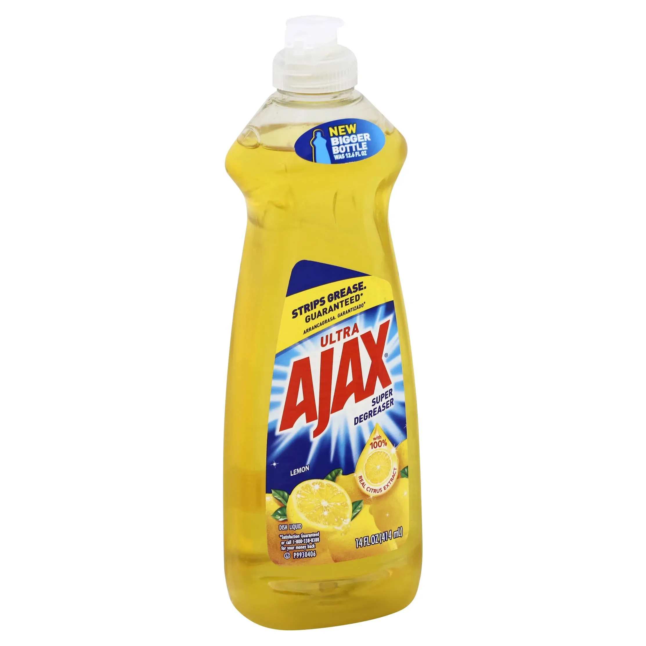 Ajax Super Degreaser Dish Liquid, Lemon, 14 Fluid Ounce