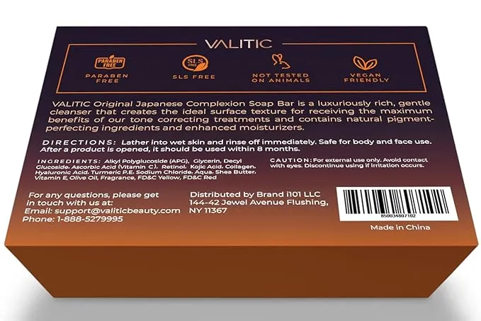 VALITIC Kojic Acid Dark Spot Remover Soap Bars with Vitamin C Retinol