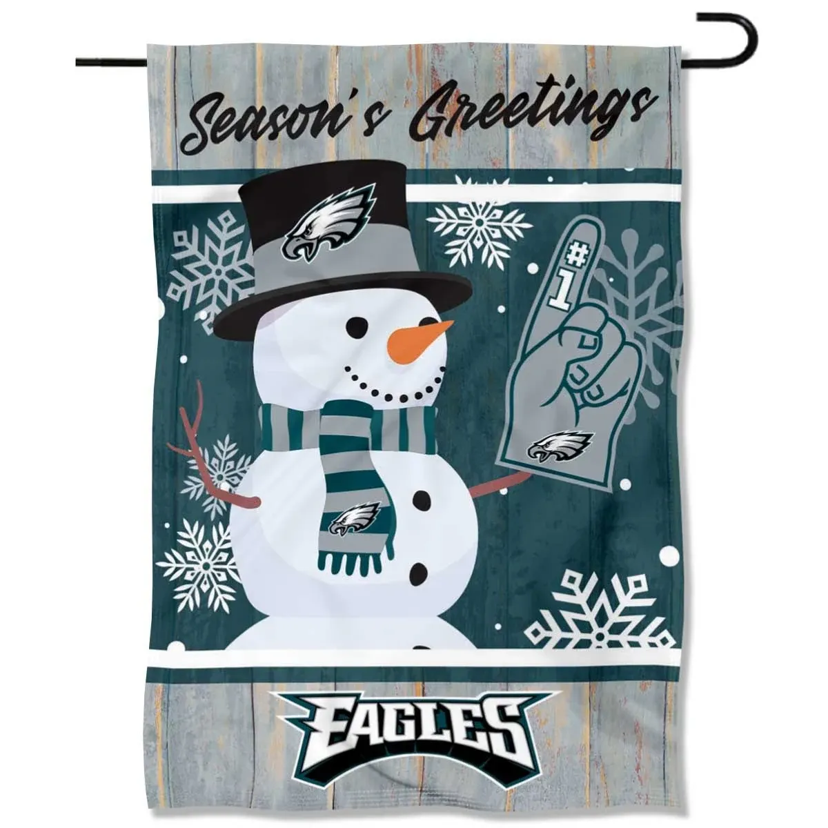 Philadelphia Eagles Holiday Winter Snow Garden Flag Double Sided Banner