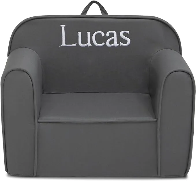 Personalized Kids Club Chair Delta Children Color: Dark Gray