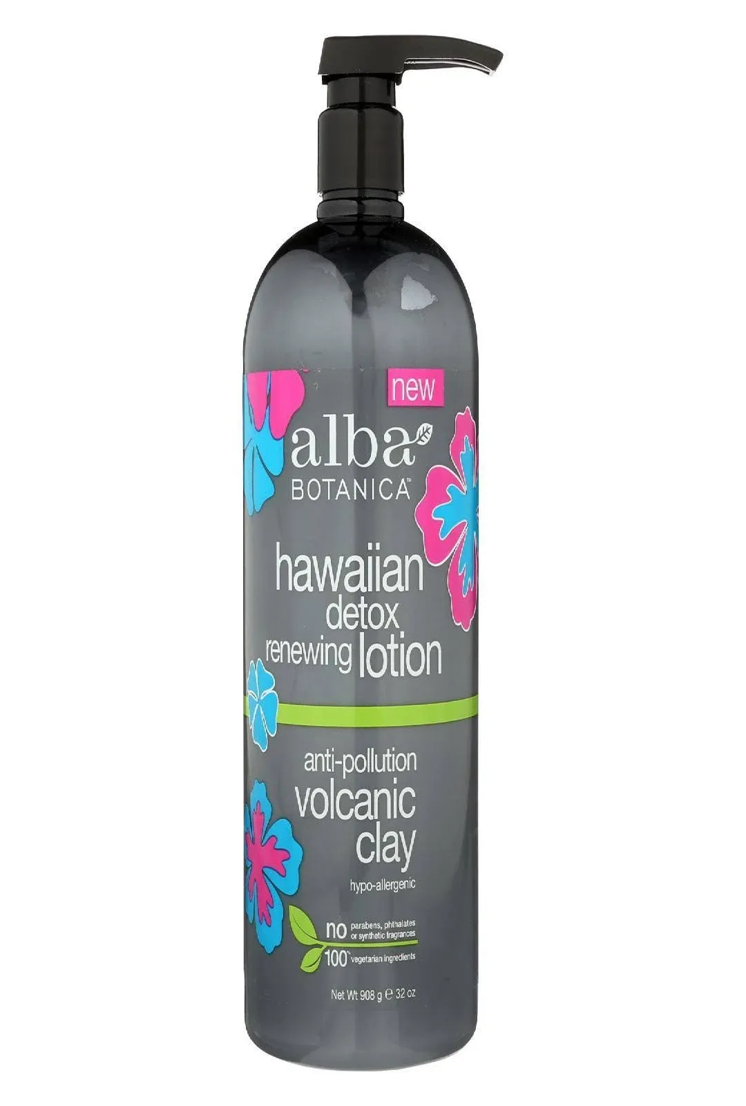 Alba Botanica Lotion, Renewing, Detox, Hawaiian, Volcanic Clay - 32 oz