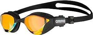 Arena Cobra Tri Swipe Mirror Goggles Yellow Copper Black