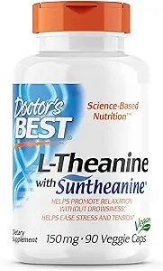 Doctor's Best - L-Théanine avec Suntheanine, 150 mg, 90 capsules