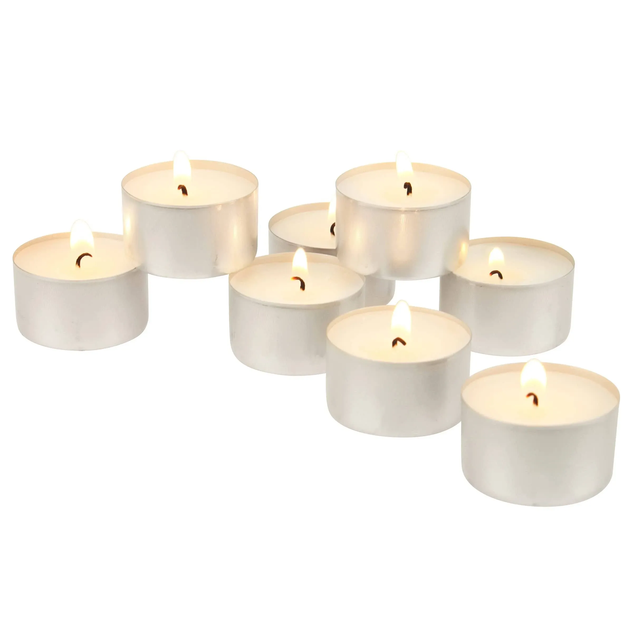 Stonebriar Long Burning Tealight Candles - 8 Hours - White - Unscented - 100 Pack