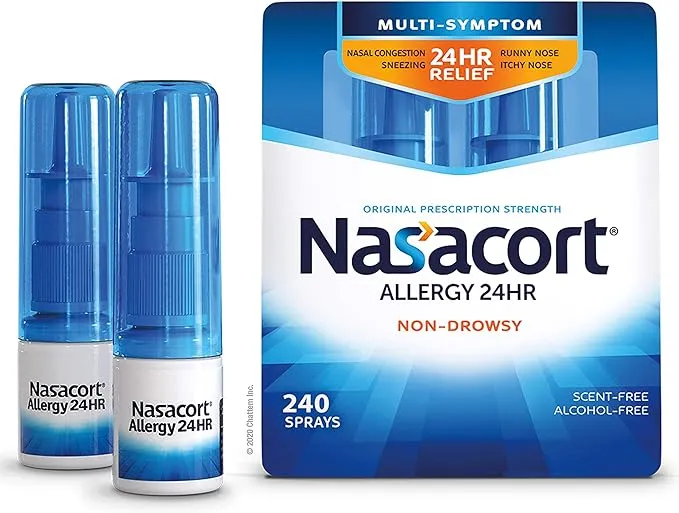 Nasacort Nasal Spray, 240 Count (16.9 ml or 0.57.oz)