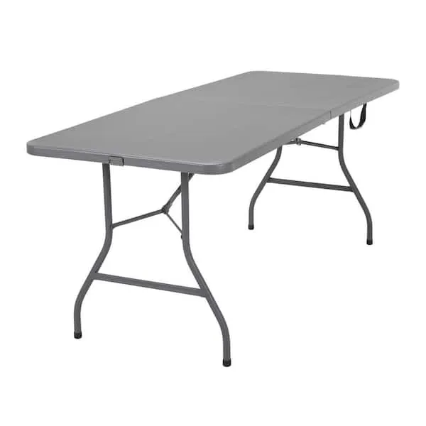 Cosco 6 Foot Centerfold Folding Table, Black