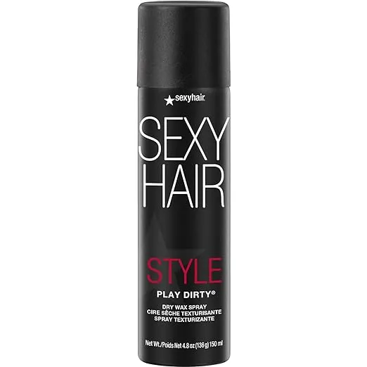 SexyHair Style Play Dirty Dry Wax Spray | Body and Dimension | Helps Achieve Second-Day Look | All Hair Types