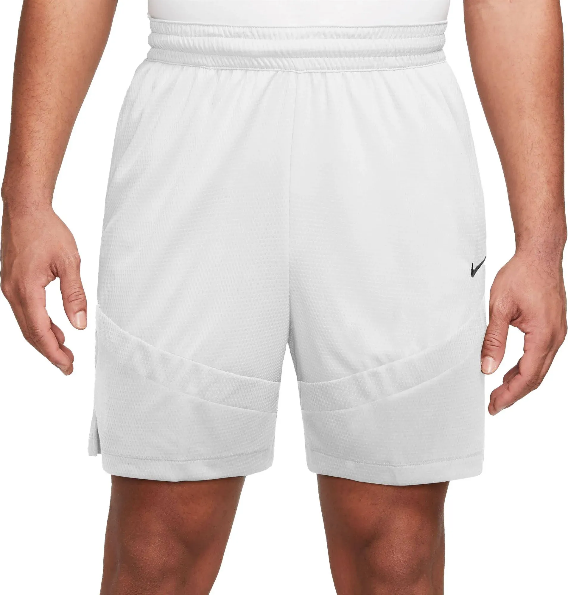 Nike Men's 8" Dri-Fit Icon Basketball Shorts, Large, White