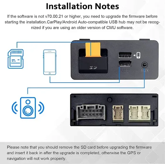 Carabc Apple Carplay Adapter Compatible with Mazda 2/3/6/CX3/CX5/CX9/MX5/FIAT 124 ...