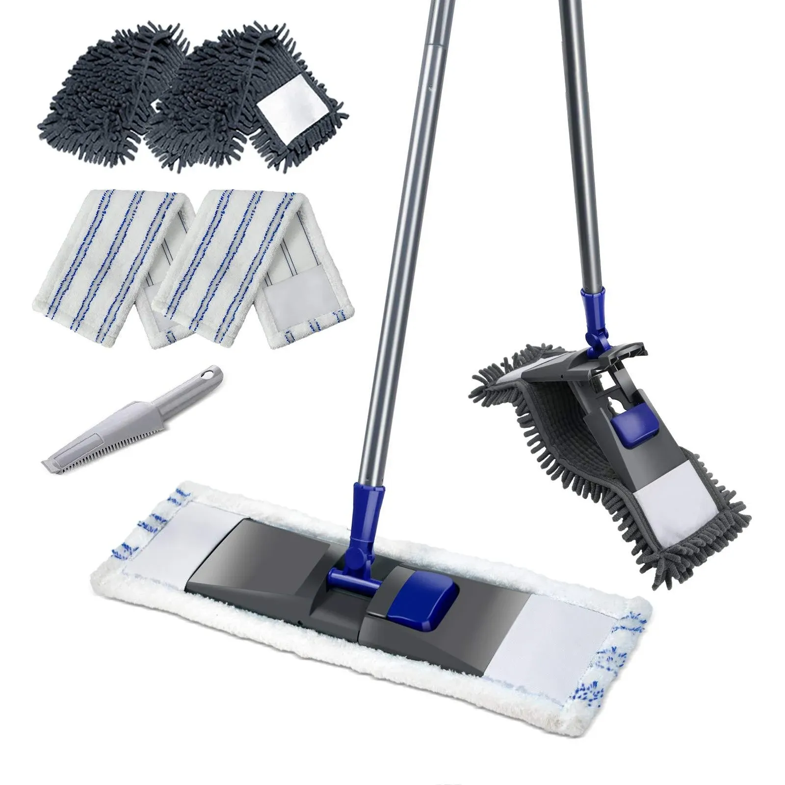 MASTERTOP Professional Microfiber Mop - Flat Mop for Floor Cleaning, Wet &amp; Dry 4