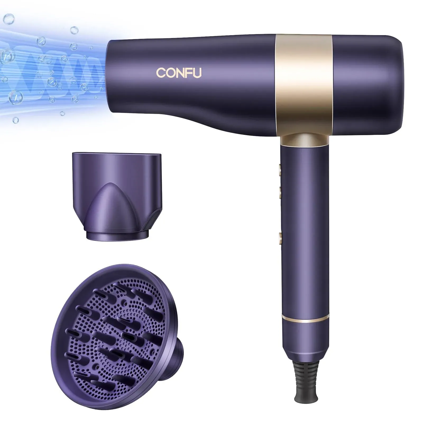 CONFU Hair Dryer Negative Ionic Blow Dryer with 110000 RPM Brushless Motor Hi...