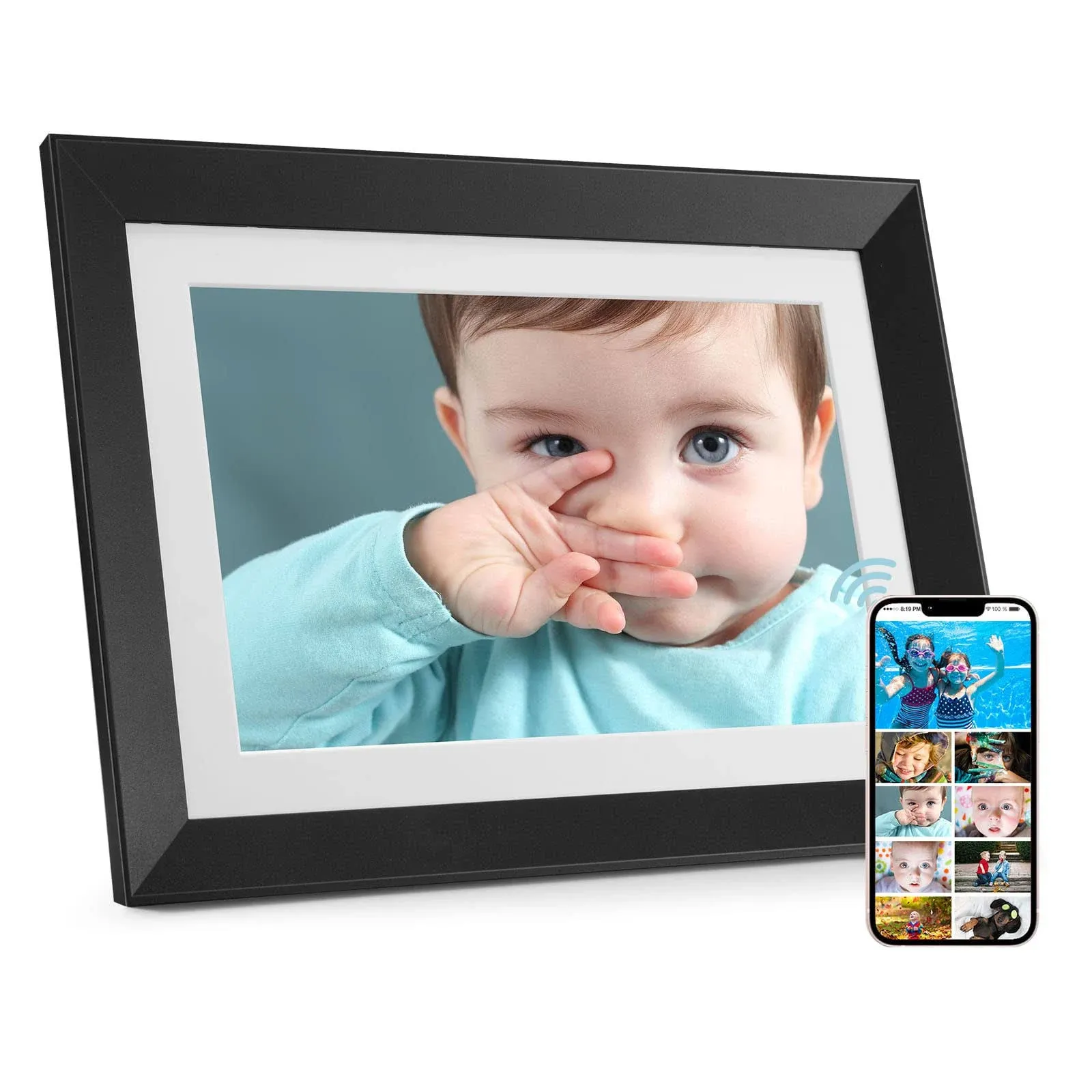 Digital Picture Frame - Benibela 10.1 inch WiFi Ai Smart Electronic Photo Frame ...