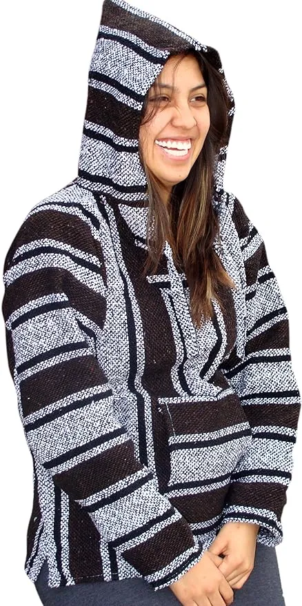 Sanyork Fair Trade / Velmex #500 Baja Hoodie Original Mexican Drug Rug 100 ...